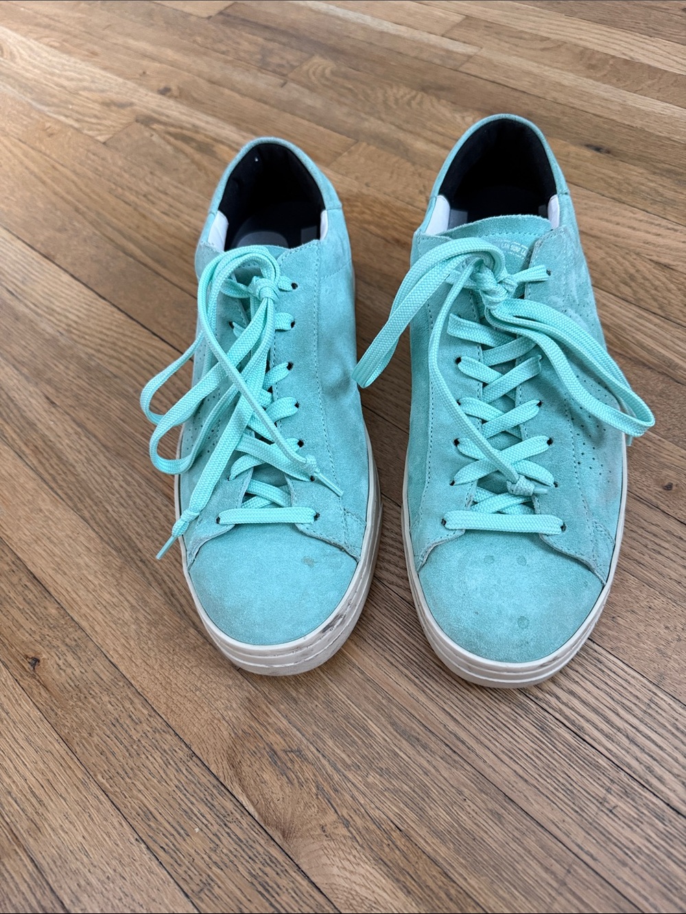 P448 Women’s Mint Suede Lace-Up Sneakers